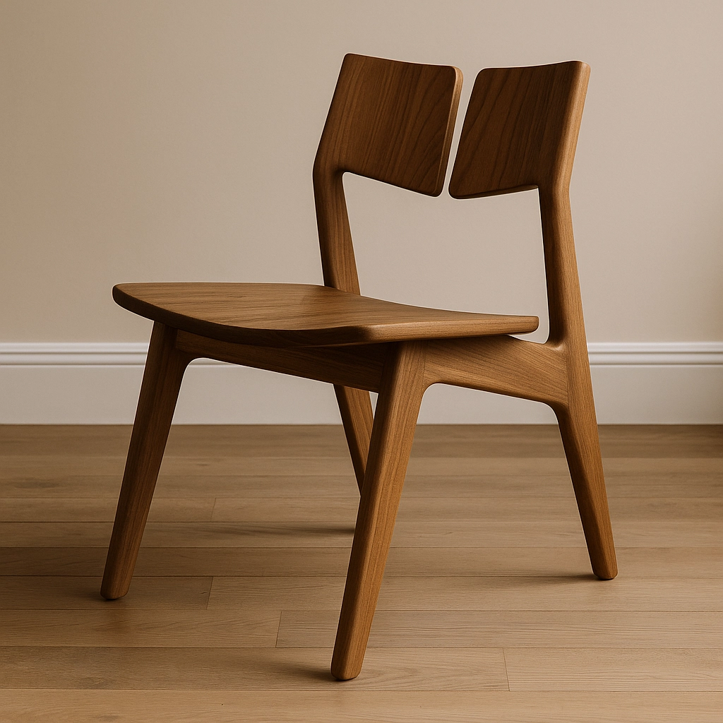 7. copy silla escandinava de madera maciza